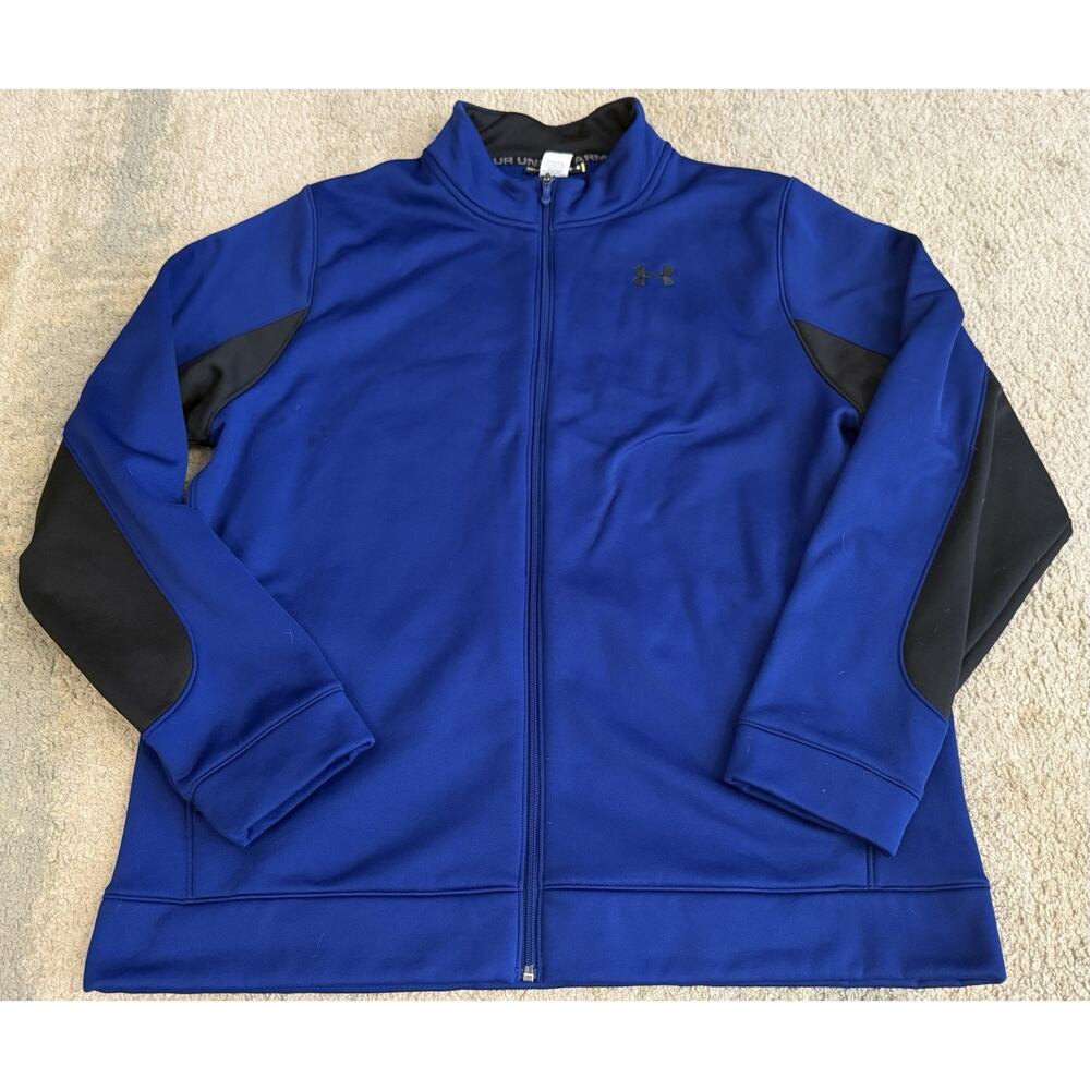 Under‎ Armor Mens 3XL Long Sleeve Full Zip Jacket Blue